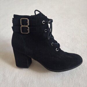 💙 Madden Girl Theoo Suede Feel Booties Size 6.5 Goth Streetwear Grunge